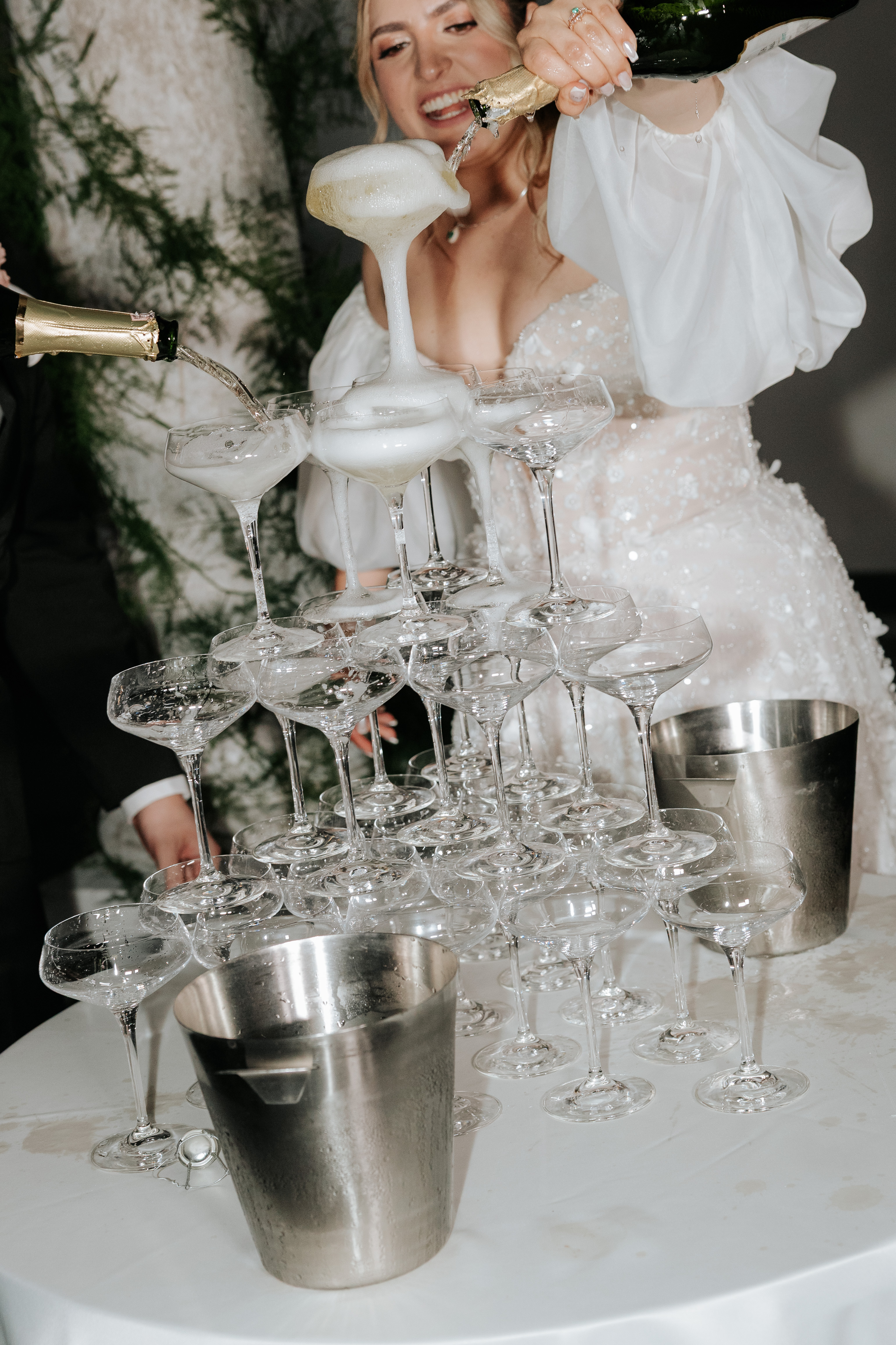 Detalle del vestido de novia